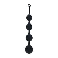 Silicone Waterdrop Anal Balls - Xxl - 60Mm - Black
