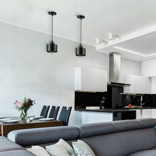 LAMPA WISZĄCA LOFT LED E27 CZARNA STAL MAX 35W na Arena.pl