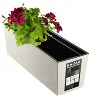 DONICZKA SKRZYNKA BALKONOWA + WKŁAD 19x56cm KREM