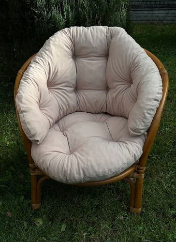 PODUSZKI NA MEBLE RATTANOWE FOTEL BEŻ na Arena.pl