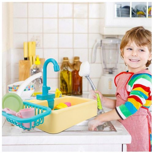 ZLEWOZMYWAK ZLEW DLA DZIECI DO MYCIA NACZYŃ ZABAWKA FUNKCJA PUSZCZANIA WODY na Arena.pl