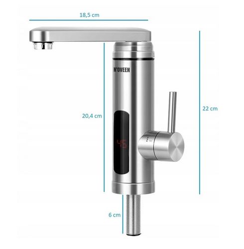 ELEKTRYCZNY PODGRZEWACZ WODY PRZEPŁYWOWY BATERIA KRAN OGRZEWACZ NOVEEN LED na Arena.pl