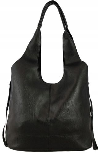 Monnari Torebka Shopper Model 2w1 Listonoszka Kolekcja Premium Czarna na Arena.pl