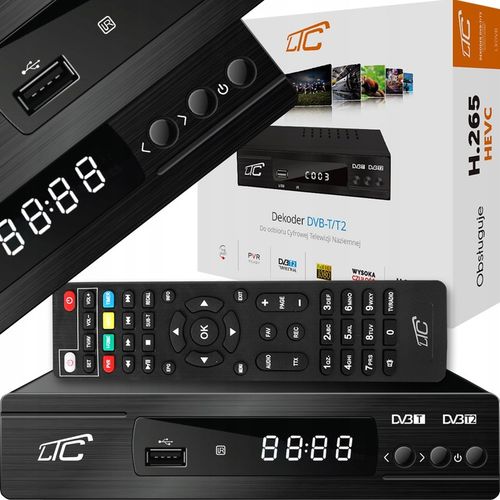 DEKODER TUNER TV NAZIEMNEJ DVB-T2 i DVB-C H.265 HEVC FULL HD USB HDMI PILOT na Arena.pl