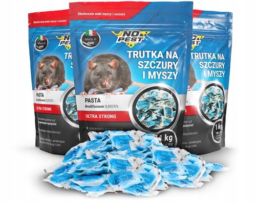 SILNA TRUTKA ŚRODEK TRUCIZNA PASTA NA SZCZURY MYSZY GRYZONIE 3KG NO PEST na Arena.pl