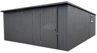 Garaż blaszany 5x6m - brama uchylna - drzwi - okno - dach TS1144