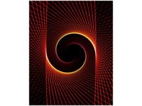 OBRAZ CZERWONA SPIRALA ABSTRAKCJA