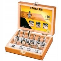STANLEY KOMPLET ZESTAW FREZÓW DO DREWNA TCT/HM STA80020 10SZT 8MM