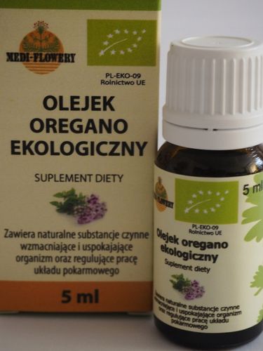 naturalny Olejek Oregano ekologiczny suplement diety 5ml Medi-Flowery bio na Arena.pl