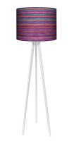 Lampa podłogowa - trójnóg drewniana duża - Rattan fiolet