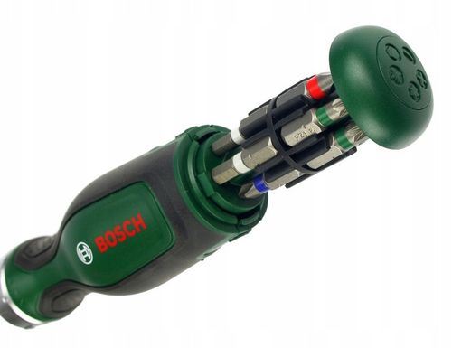Wkrętak ręczny z grzechotką + 12 bitów BOSCH na Arena.pl