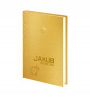 PLANER dużo wzorów tyg. KALENDARZ KSIĄŻKOWY 2026 A4 złoty/srebrny grawer