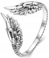 PIERŚCIONEK SREBRNY REGULOWANY SKRZYDŁA srebro próba 925 RODOWANY DAMSKI