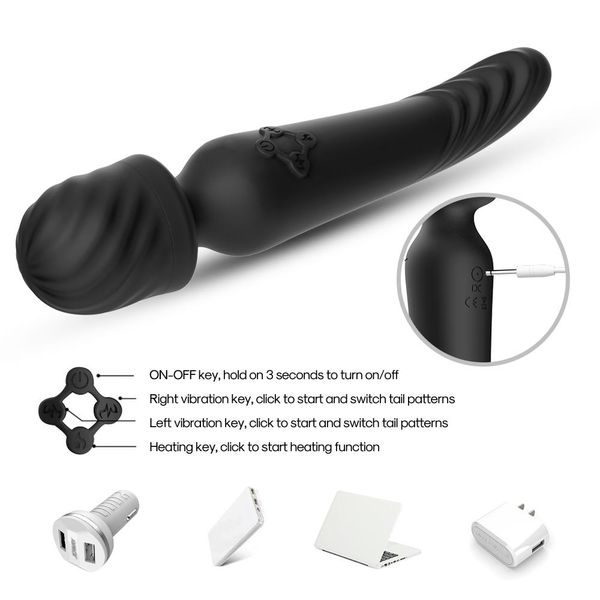 Masażer Łechtaczki Podgrzewany Wibrator 22Cm 9Tryb zdjęcie 3