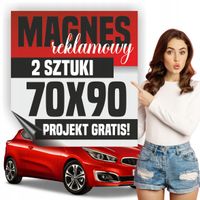 Reklama magnetyczna magnes reklamowy na auto firmowe 70x90 cm - 2 szt