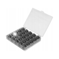 Szpulka do bębenka do maszyny do szycia metalowa 2x 25 szt. pudełko Łucznik