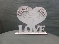 SERCE WALENTYNKOWE Z DOWOLNYMI IMIONAMI - WZÓR 2