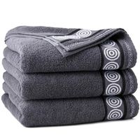 Ręcznik RONDO 50x90cm GRAFITOWY - Bawełna Egipska