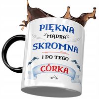 Kubek Czarny Dla Córki Na Dzień Dziecka Prezent Z Nadrukiem Ze Zdjęciem