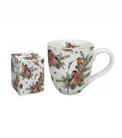KUBEK PORELANOWY ŚWIĄTECZNY XXL 1000ML *CHRISTMAS BIRDS* NA PREZENT