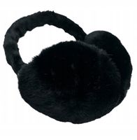 Duże miękkie futrzane nauszniki rozmiar uniwersalny czarny