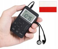 MINI RADIO CYFROWE PROGRAMOWANIE AKUMULATOR SŁUCH + naklejka