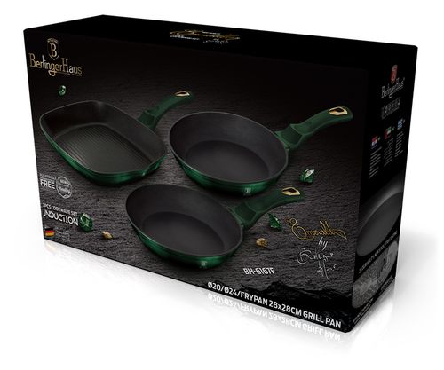 zestaw 3 patelni granitowych berlinger haus bh-6167 na Arena.pl