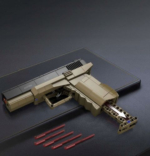 KLOCKI CADA BROŃ GLOCK 17 MECHANICZNY PISTOLET 338 ELEMENTÓW + 5 NABOI na Arena.pl