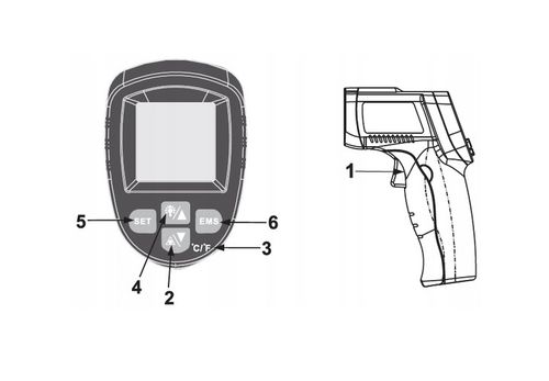 PIROMETR TERMOMETR LASEROWY BEZDOTYKOWY MIERNIK TEMPERATURY -50 +550 st.C na Arena.pl