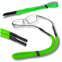 SZNUREK PŁYWAJĄCY DO OKULARÓW SILIKONOWY ŁAŃCUSZEK REGULOWANY LIMONKOWY