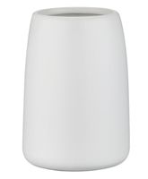 Kubek łazienkowy na szczoteczki 350 ml ceramiczny biały matowy gładki
