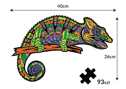 Puzzle Drewniane dla dzieci i dorosłych Kameleon 2 Chameleon 2 na Arena.pl
