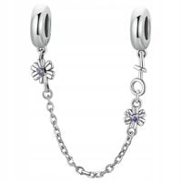 CHARMS srebro pr 925 ŁAŃCUSZEK ZABEZPIECZENIE przed rozpięciem