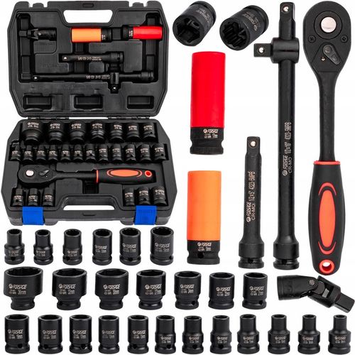 ZESTAW KLUCZY NASADOWYCH UDAROWYCH NASADKI UDAROWE KLUCZ DO KÓŁ 32 EL. 1/2" na Arena.pl