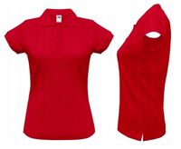 KOSZULKA POLO damska POLÓWKA bawełniana JHK POPL-200 czerwona RD r. XXL