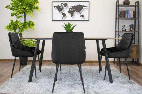 Krzesło MONZA - czarny aksamit x 4 na Arena.pl