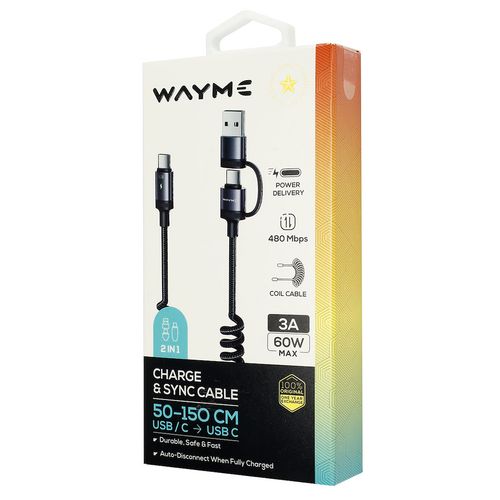 WAYME Kabel do ładowania i synchronizacji, w oplocie z mikrofibry na Arena.pl