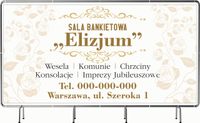 BANER REKLAMOWY 130x80cm różne wzory projekt w cenie SALA BANKIETOWA
