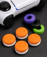 4szt Silikonowych nakładek do kontrolerów PS4 i PS5 na joystick pomarańczow