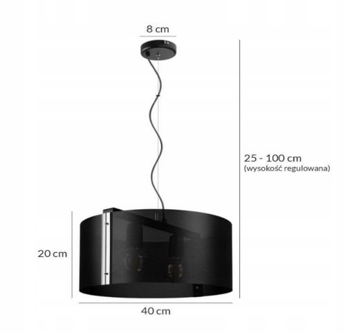 Nowoczesne Lampy Wiszące Industrialne Kometa 2924/Z-B-3 na Arena.pl