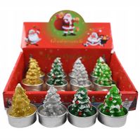 ŚWIECZKA MINI ŚWIĄTECZNA DEKORACYJNA TEALIGHT CHOINKA ZESTAW 12SZT