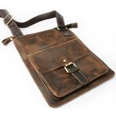 torba męska przecierana listonoszka wild tiger - brązowa