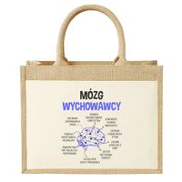 Mózg wychowawcy - Torba z juty na prezent KONIEC ROKU DZIEŃ NAUCZYCIELA