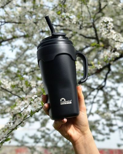 Kubek Termiczny Ze Słomką Majestic Sport Jelly 650 ml Czarny na Arena.pl