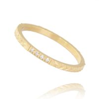 Pierścionek Stal Chirurgiczna Platerowana Złotem Pst778, Rozmiar : Us8 Eu17