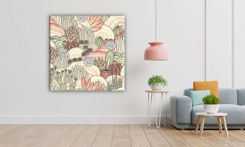 OBRAZ NA PŁÓTNIE 040 Kaktusy 30x30cm na Arena.pl