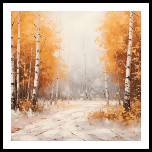 Plakat 70x70cm Jesienne Brzozy na Arena.pl