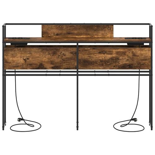 Zagłówek do przechowywania z półką Wędzony dąb 150 cm na Arena.pl