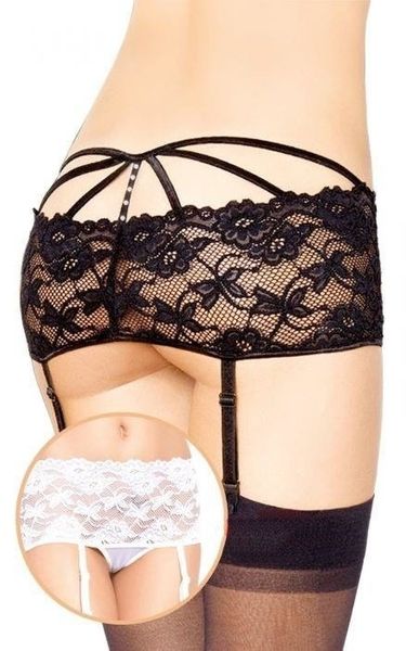 Czarny Pas do Pończoch i Stringi SoftLine 3314 S/M zdjęcie 1