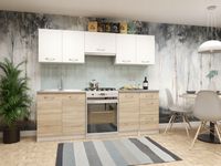 Zestaw mebli kuchennych Odessa TANIE Białe Sonoma